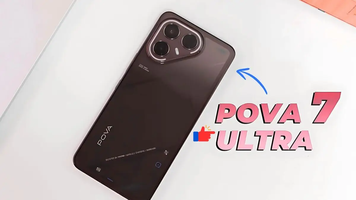 Tecno Pova 7 Ultra 5G gaming smartphone with LED matrix back design and 144Hz AMOLED display